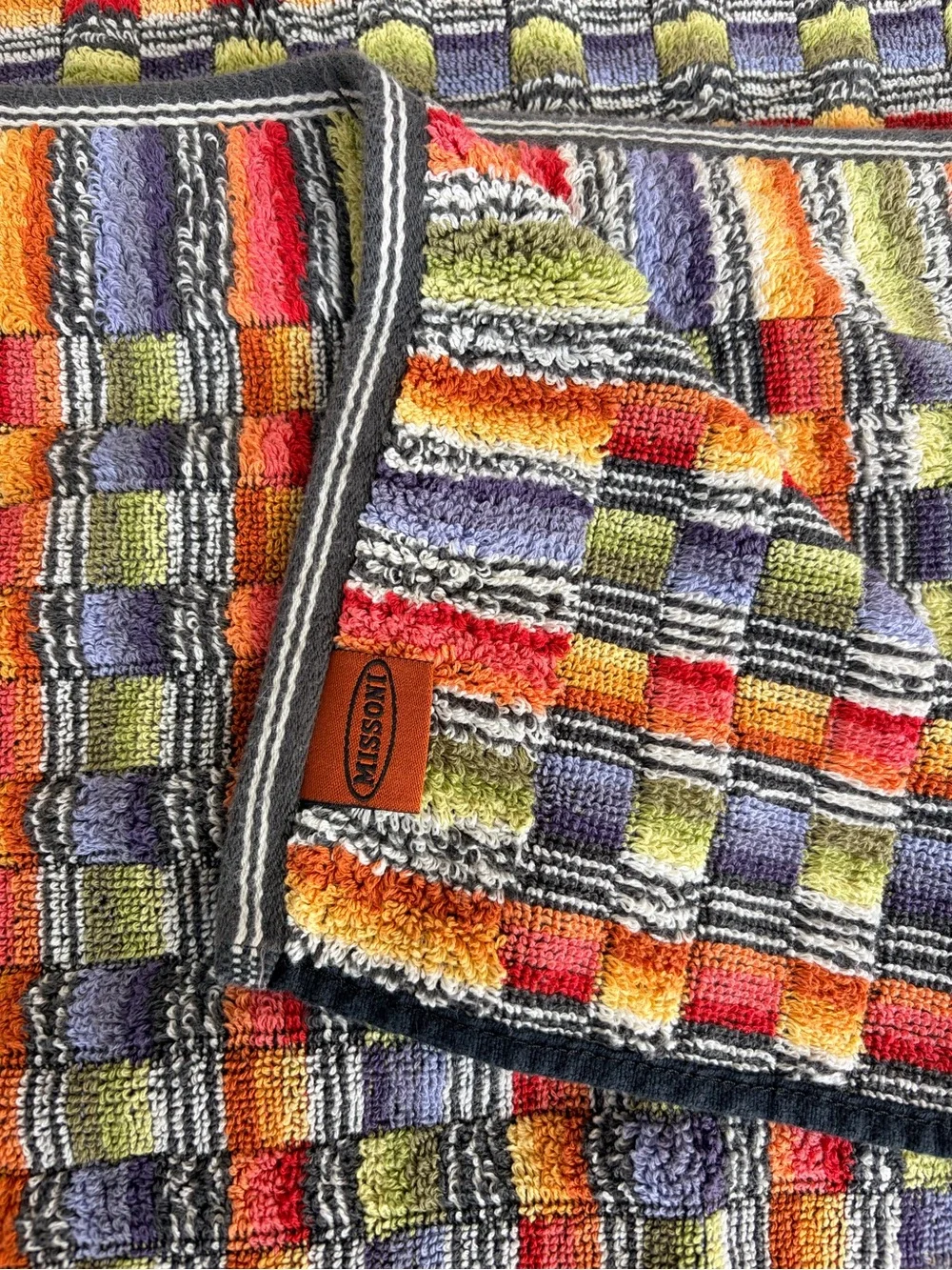 Missoni Home Linens Hand and Body Bath Towel Set Multicolored Striped Jacquard